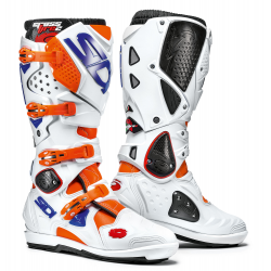 Bottes SIDI CROSSFIRE 2 SRS - Orange fluo / Blanc / Bleu