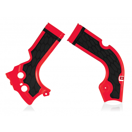 Protections de cadre ACERBIS X-GRIP - HONDA CRF '14/16 - Rouge / Noir