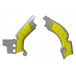 Protections de cadre ACERBIS X-GRIP - SUZUKI RMZ450 '08/17 - Gris / Jaune