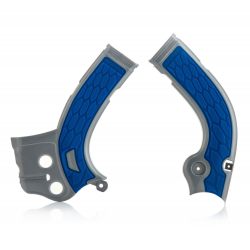 Protections de cadre ACERBIS X-GRIP - YAMAHA YZF250 '14/17 YZF450 '14/15 - Argent / Bleu