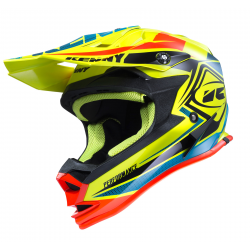 Casque enfant KENNY PERFORMANCE - Jaune Fluo Bleu Orange
