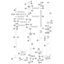 Fourche détaillée HUSABERG 390/450/570 FE 2012