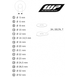 Pièces de réglages de suspensions WP HUSABERG ENDURO 2T/4T TE/FE 2009-2012