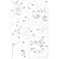 Guidon et commandes HUSABERG 125 TE 2012 