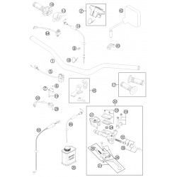 Guidon et commandes HUSABERG 250/300 TE 2011 