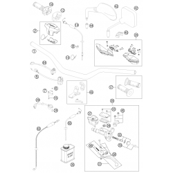 Guidon et commandes HUSABERG 250/300 TE 2012 