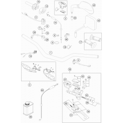 Guidon et commandes HUSQVARNA 250/300 TE 2016 