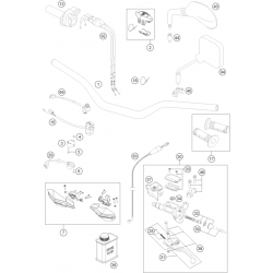 Guidon et commandes HUSQVARNA 250/350 FE 2015 