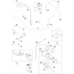 Guidon et commandes HUSQVARNA 250/350 FE 2016 