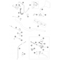 Guidon et commandes HUSABERG 390/450/570 FE 2011 