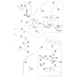 Guidon et commandes HUSABERG 390/450/570 FE 2012 