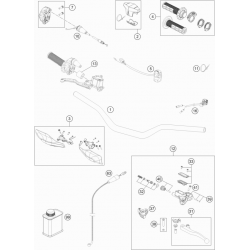 Guidon et commandes HUSQVARNA 125 TX 2017 