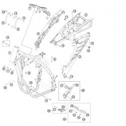 Cadre et boucle arrière HUSABERG 350 FE 2013