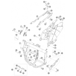 Cadre et boucle arrière HUSABERG 390/450 FE 2011