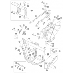 Cadre et boucle arrière HUSABERG 390/450 FE 2012