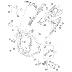 Cadre et boucle arrière HUSABERG 450 FE 2013