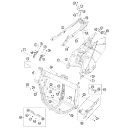 Cadre et boucle arrière HUSABERG 570 FE 2010