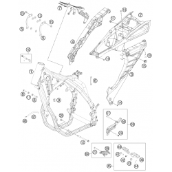 Cadre et boucle arrière HUSABERG 501 FE 2013