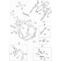 Cadre et boucle arrière HUSQVARNA 501 FE 2017