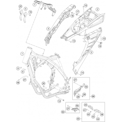 Cadre et boucle arrière HUSQVARNA 125 TC 2014