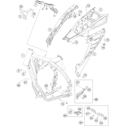 Cadre et boucle arrière HUSQVARNA 250 TC 2014