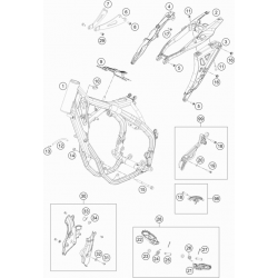 Cadre et boucle arrière HUSQVARNA 250 TC 2017