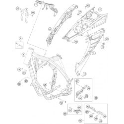 Cadre et boucle arrière HUSQVARNA 125 TE 2015/2016