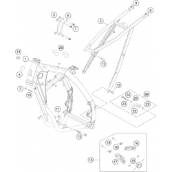 Cadre et boucle arrière HUSQVARNA 85 TC 17/14 19/16 2014-2016