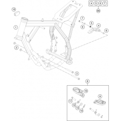 Cadre et boucle arrière HUSQVARNA 50 TC 2017