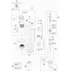 Amortisseur détaillé HUSQVARNA 125/250/350 TC/FC 2017