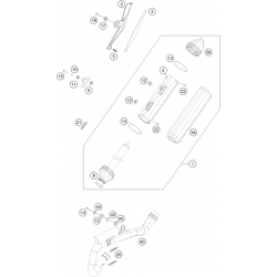 Échappement 4T HUSQVARNA 350 FC 2014/2015