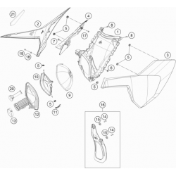 Filtre a air et boîte a air HUSQVARNA 450 FE 2017