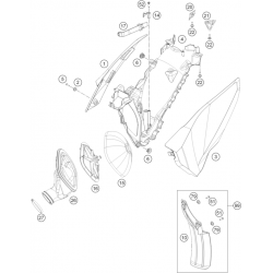 Filtre a air et boîte a air HUSQVARNA 250 TC 2015