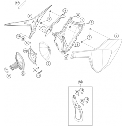 Filtre a air et boîte a air HUSQVARNA 250/350 FC 2016