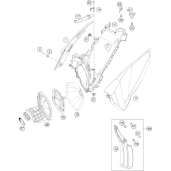 Filtre a air et boîte a air HUSQVARNA 450 FC 2014