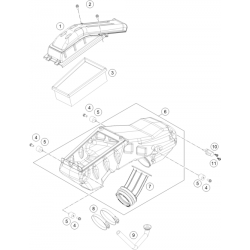 Filtre a air et boîte a air HUSQVARNA 701 ENDURO/SUPERMOTO 2016