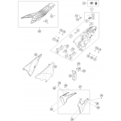 Réservoir, selle et ouïes HUSQVARNA 701 ENDURO 2016