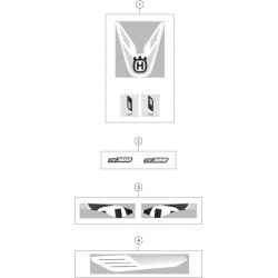 Adhésifs kit déco HUSQVARNA 300 TE 2014