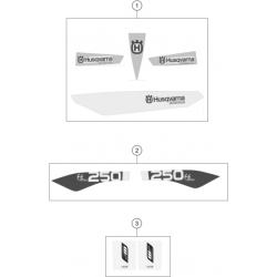 Adhésifs kit déco HUSQVARNA 250 FE 2015