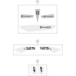 Adhésifs kit déco HUSQVARNA 125 TC 2015