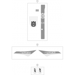 Adhésifs kit déco HUSQVARNA 250 FC 2016