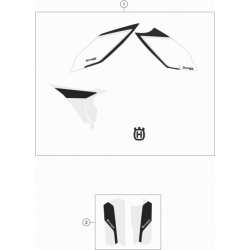 Adhésifs kit déco HUSQVARNA 85 TC 17/14 19/16 2016