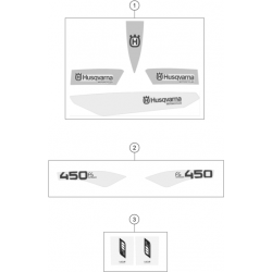 Adhésifs kit déco HUSQVARNA 450 FS 2015