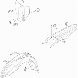 Garde-boue HUSQVARNA 85 TC 17/14 19/16 2016