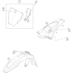 Garde-boue HUSQVARNA 250/350/450 FC 2017