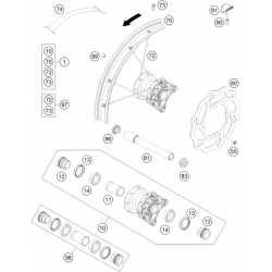 Roue avant HUSQVARNA 85 TC 17/14 2014/2015