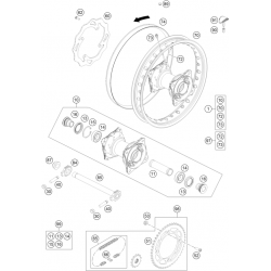 Roue arrière HUSQVARNA 85 TC 17/14 2014