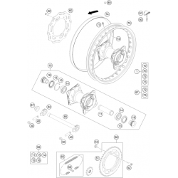 Roue arrière HUSQVARNA 85 TC 17/14 2017