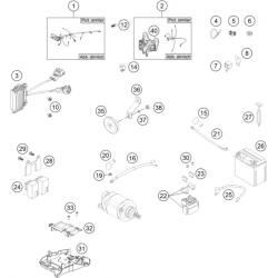 Batterie et faisceau electrique HUSABERG 250 FE 2014