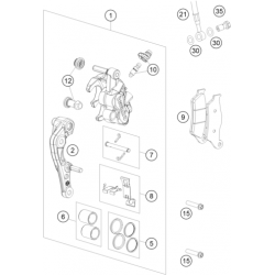 Étrier de frein avant HUSABERG ENDURO 2T/4T TE/FE 2014/2015